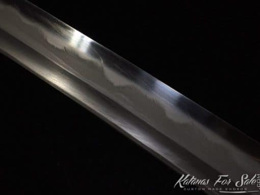Katana T10 Folded Clay Tempered Steel with Feather Hadori Polish - Image 3