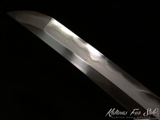 Real Katana T10 Folded Clay Tempered Steel with Feather Hadori Polish - Image 4