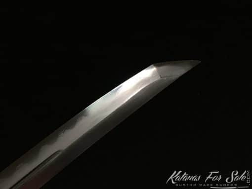 Wakizashi T10 Folded Clay Tempered Steel with Hadori Polish and Kiriha Zukuri Kissaki - Image 11