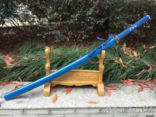 Japanese Samurai Katana 1060 Carbon Steel with Black Acid Dye - Image 2