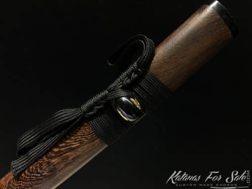 Katana Sword T10 Folded Clay Tempered Steel with Feather Hadori Polish - Image 3