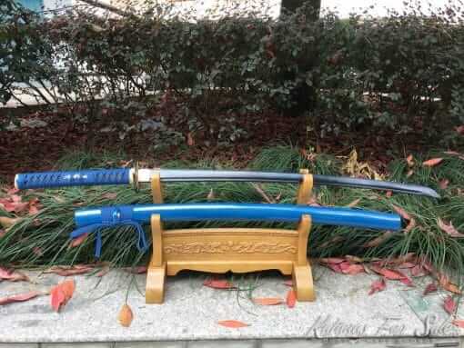 Japanese Samurai Katana 1060 Carbon Steel with Black Acid Dye - Image 3