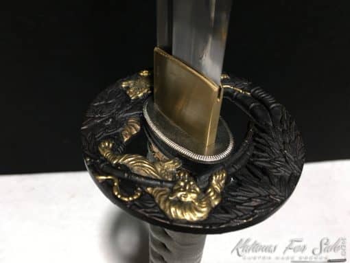 Damascus Katana Blade T10 Folded Clay Tempered Steel with Feather Hadori Polish and Kiriha Zukuri Kissaki - Image 3