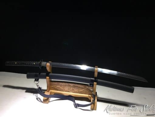 Samurai Katana T10 Clay Tempered Steel with Shoulder Strap - Image 3