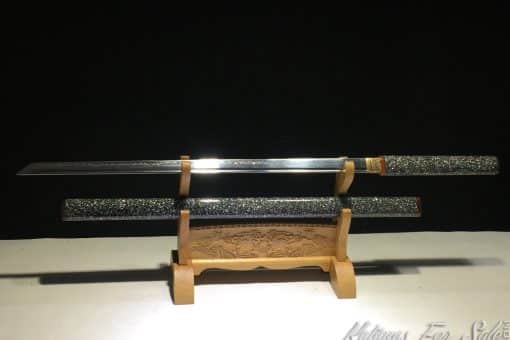 Ninjato Shirasaya T10 Clay Tempered Steel with Kiriha Zukuri Kissaki