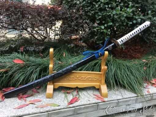 Samurai Katana Sword T10 Folded Clay Tempered Steel with Hadori Polish - Image 10