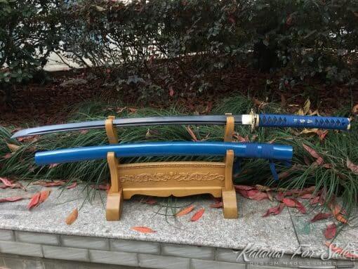 Japanese Samurai Katana 1060 Carbon Steel with Black Acid Dye - Image 6