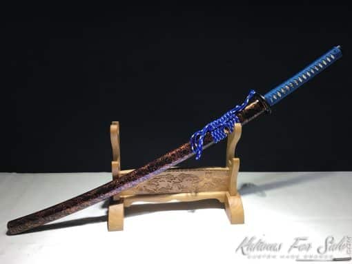 Katana Sword 1060 Carbon Steel with Black Acid Pattern - Image 5
