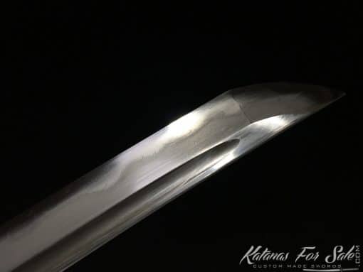 Katana Sword T10 Folded Clay Tempered Steel with Feather Hadori Polish - Image 6