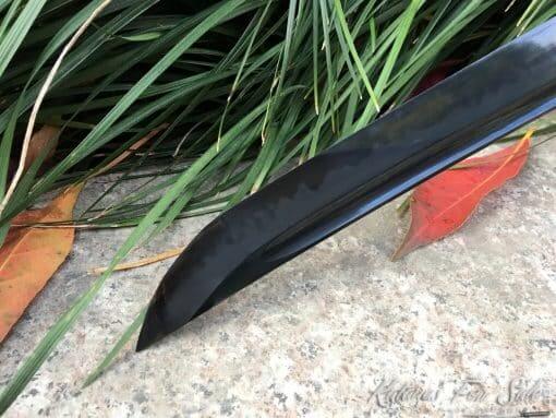 Black Blade Katana T10 Clay Tempered Steel with Hadori Polish Black Acid Dye & Choji Hamon - Image 2