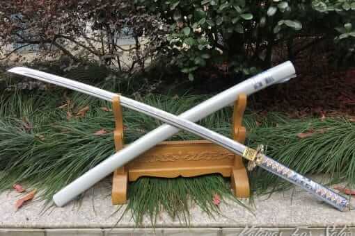 Japanese Katana T10 Folded Clay Tempered Steel with Hadori Polish