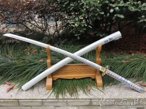 Japanese Katana T10 Folded Clay Tempered Steel with Hadori Polish