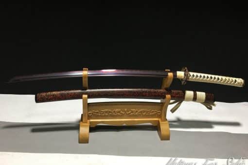 Hand Made Katana T10 Folded Clay Tempered Steel with Hadori Polish and Kiriha Zukuri Kissaki