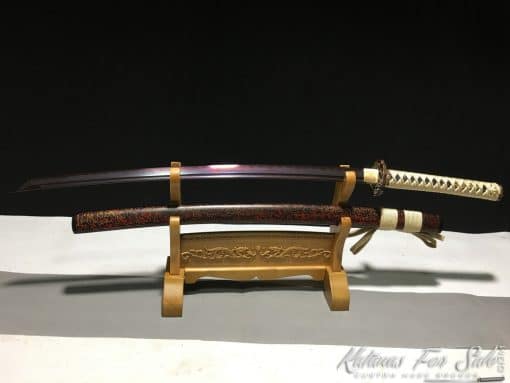 Hand Made Katana T10 Folded Clay Tempered Steel with Hadori Polish and Kiriha Zukuri Kissaki