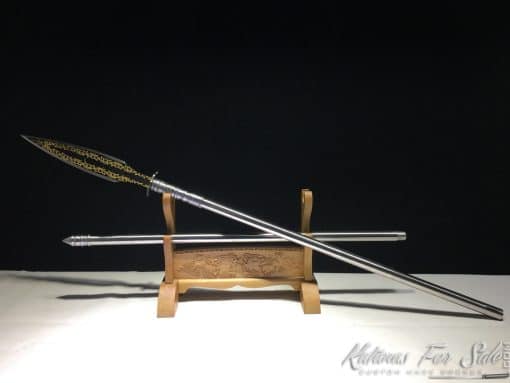 Gold Chain Spear 1095 Carbon Steel