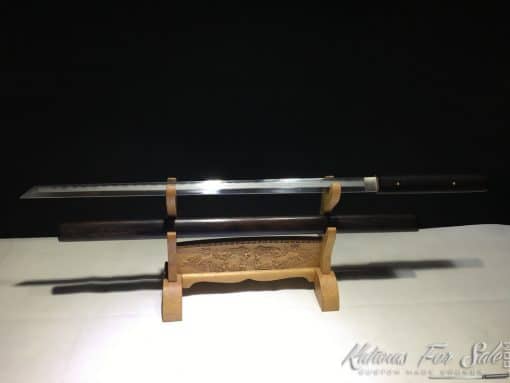 Shirasaya Katana T10 Folded Clay Tempered Steel with Hadori Polish and Kiriha Zukuri Kissaki - Image 7