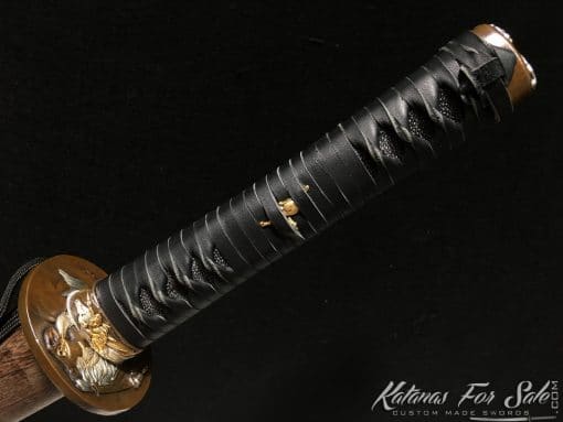Wakizashi T10 Folded Clay Tempered Steel with Hadori Polish and Kiriha Zukuri Kissaki - Image 2