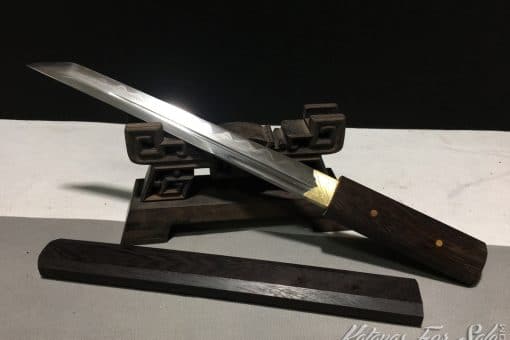 Shirasaya Tanto T10 Folded Clay Tempered Steel with Kiriha Zukuri Kissaki