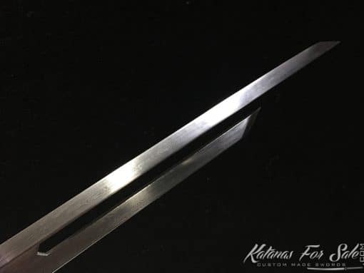 Ninjato 1095 Folded Carbon Steel with Ebony Wood Saya - Image 5
