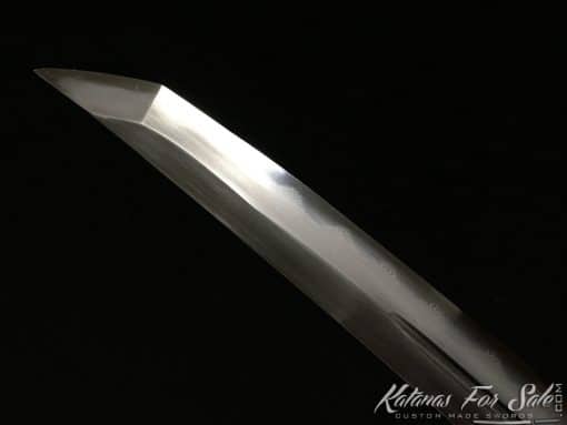 Wakizashi T10 Folded Clay Tempered Steel with Hadori Polish and Kiriha Zukuri Kissaki - Image 3
