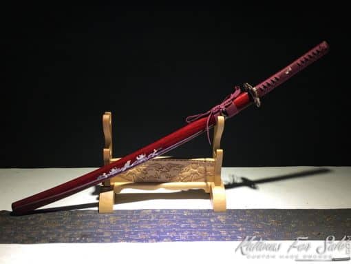 Fully Functional Katana T10 Folded Clay Tempered Steel with Hadori polish - Image 5