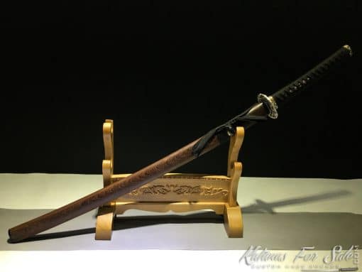 Katana Sword T10 Folded Clay Tempered Steel with Feather Hadori Polish - Image 9