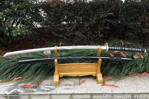 Handmade Katana Sword T10 Folded Clay Tempered Steel with Hadori Polish and Kiriha Zukuri Kissaki