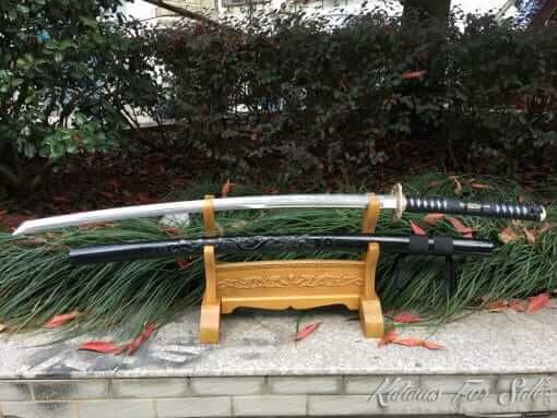 Handmade Katana Sword T10 Folded Clay Tempered Steel with Hadori Polish and Kiriha Zukuri Kissaki