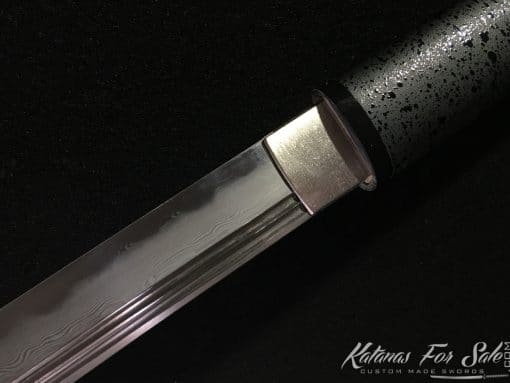 Shirasaya Wakizashi Sword T10 Folded Clay Tempered Steel with Hadori Polish and Kiriha Zukuri Kissaki - Image 2