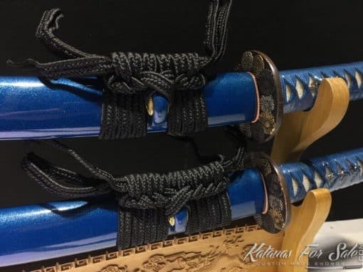 Wakizashi and Tanto Sword set T10 Folded Clay Tempered Steel - Image 3