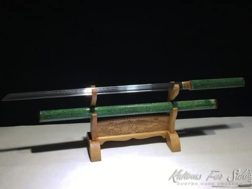 Shirasaya Ninja sword T10 Clay Tempered Steel with Kiriha Zukuri Kissaki - Image 8