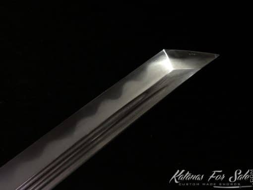 Shirasaya Wakizashi Sword T10 Folded Clay Tempered Steel with Hadori Polish and Kiriha Zukuri Kissaki - Image 6