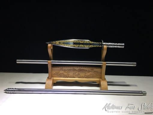 Gold Chain Spear 1095 Carbon Steel - Image 6