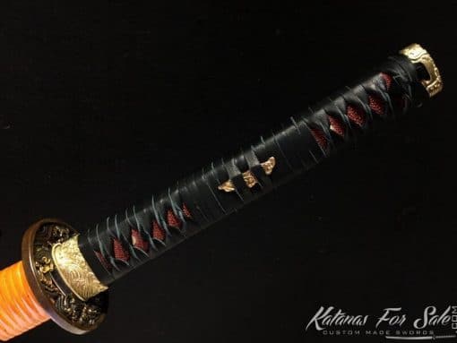 Katana T10 Folded Clay Tempered Steel with Feather Hadori Polish - Image 5