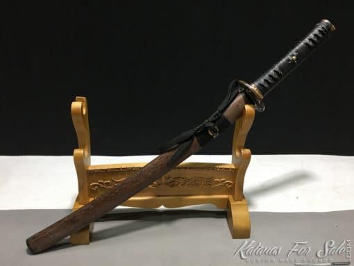 Wakizashi T10 Folded Clay Tempered Steel with Hadori Polish and Kiriha Zukuri Kissaki - Image 6