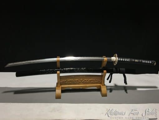 Handmade Katana Sword T10 Folded Clay Tempered Steel with Hadori Polish and Kiriha Zukuri Kissaki - Image 3