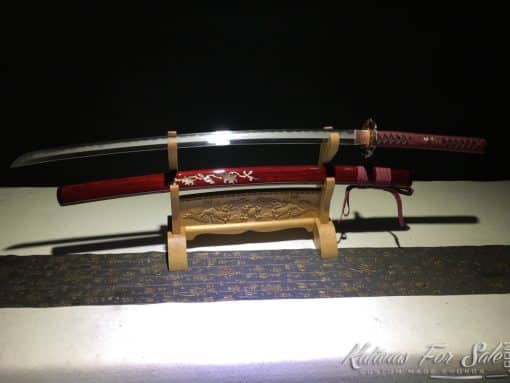 Fully Functional Katana T10 Folded Clay Tempered Steel with Hadori polish - Image 8