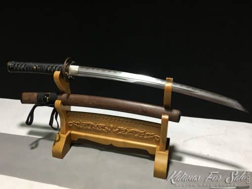 Wakizashi T10 Folded Clay Tempered Steel with Hadori Polish and Kiriha Zukuri Kissaki - Image 7