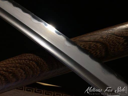 Katana Sword T10 Folded Clay Tempered Steel with Feather Hadori Polish - Image 10