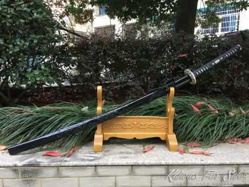 Handmade Katana Sword T10 Folded Clay Tempered Steel with Hadori Polish and Kiriha Zukuri Kissaki - Image 5