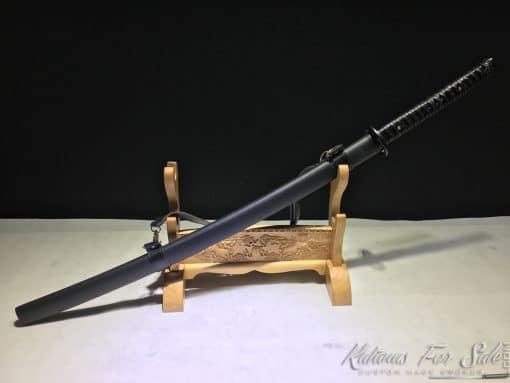 Samurai Katana T10 Clay Tempered Steel with Shoulder Strap - Image 7