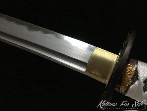 Damascus Katana Blade T10 Folded Clay Tempered Steel with Feather Hadori Polish and Kiriha Zukuri Kissaki - Image 5