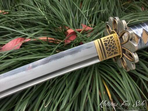 Japanese Katana T10 Folded Clay Tempered Steel with Hadori Polish - Image 4