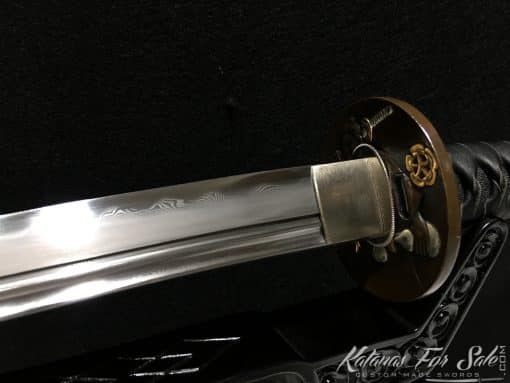 Wakizashi T10 Folded Clay Tempered Steel with Hadori Polish and Kiriha Zukuri Kissaki - Image 8
