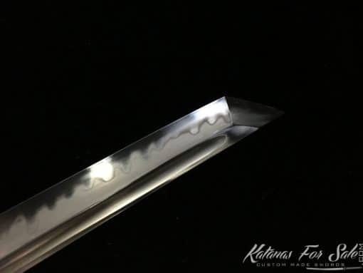 Straight Blade Ninjato Sword T10 Clay Tempered Steel with Hadori Polish & Kiriha Zukuri Kissaki - Image 2