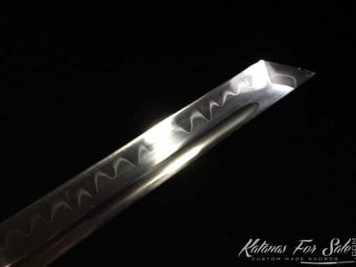 Straight Blade Shirasaya Ninjato T10 Clay Tempered Steel with Kiriha Zukuri Kissaki - Image 6
