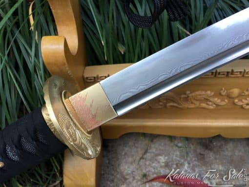 Japanese Katana Sword T10 Folded Clay Tempered Steel with Hadori Polish - Image 3