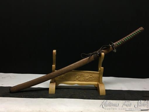 Samurai Katana T10 Folded Clay Tempered Steel with Hadori Polish & Red Acid Dye - Image 11