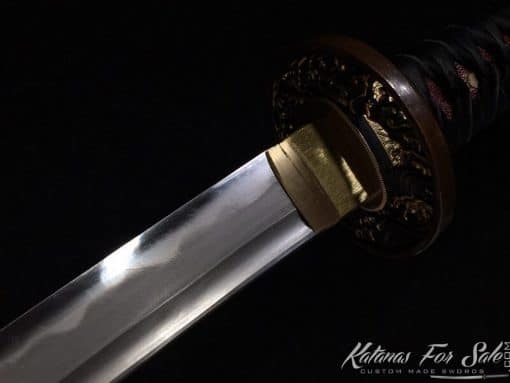 Katana T10 Folded Clay Tempered Steel with Feather Hadori Polish - Image 6
