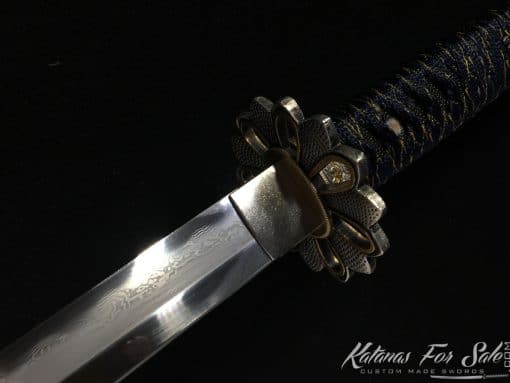 Ninjato T10 Folded Clay Tempered Steel with Hadori Polish and Kiriha Zukuri Kissaki - Image 2